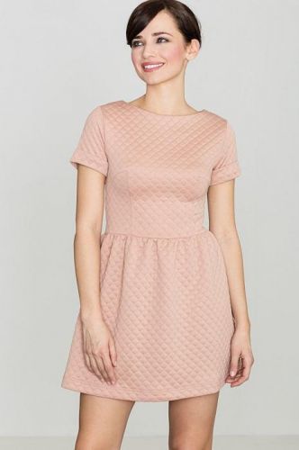 LENITIF Dámské růžové šaty  K147 velikost: XL
