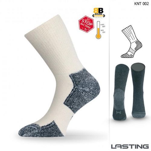 Lasting KNT 002 bílá funkční ponožky Velikost: (42-45) L