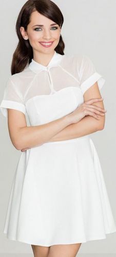 LENITIF Dámské šaty ve smetanové barvě K399 velikost: XL