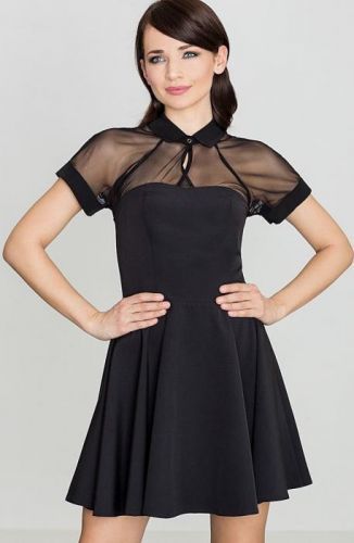 LENITIF Dámské černé šaty  K399 velikost: XL