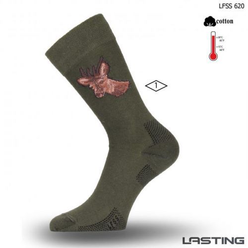 Lasting Ponožka LFSS 620 zelená Velikost: (42-45) L