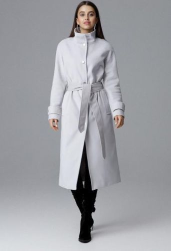 FIGL Dlouhý šedý kabát (M624 Grey) velikost: S