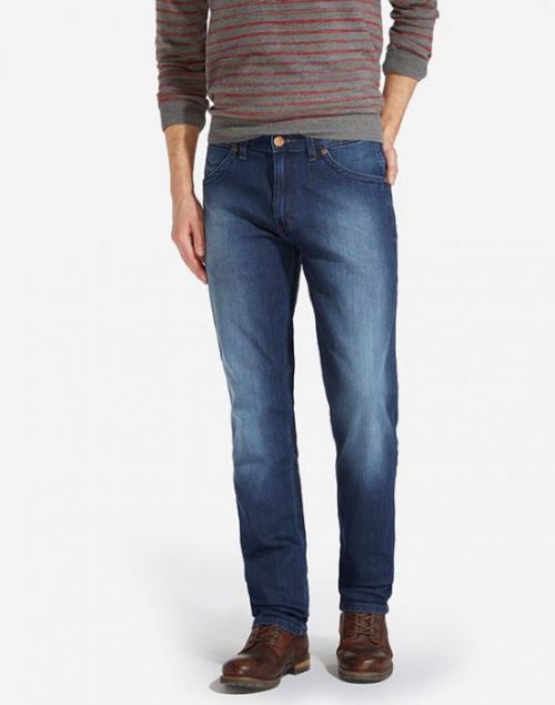 Wrangler pánské kalhoty (jeans) Greensboro W15QEE77T Modrá W36/L36