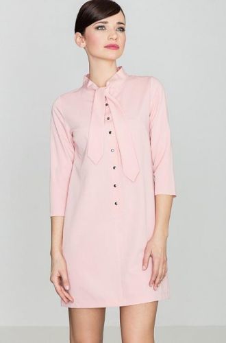 LENITIF Dámské růžové šaty K369 velikost: M