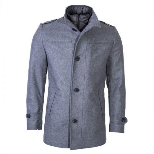 Pánsky spoločenský vlnený kabát Percy šedý S