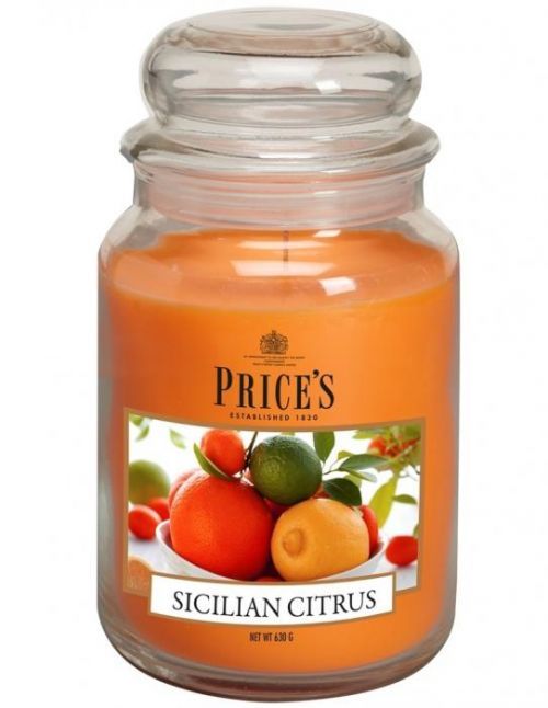 Price’s PRICE'S MAXI svíčka ve skle Sicilské citrusy - hoření 150h