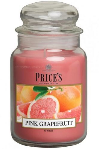 PRICE'S MAXI svíčka ve skle Růžový grapefruit - hoření 150h