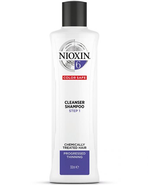 Nioxin Čisticí šampon pro chemicky ošetřené silné vypadávající vlasy System 6 (Shampoo Color Save) 300 ml
