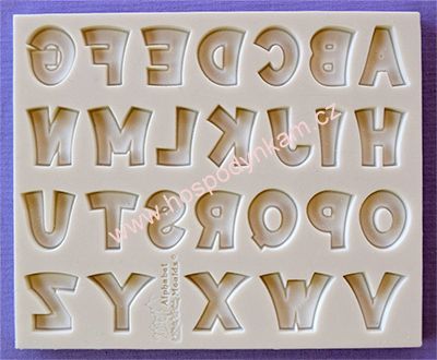 Silikonová forma na marcipán - abeceda Party Font