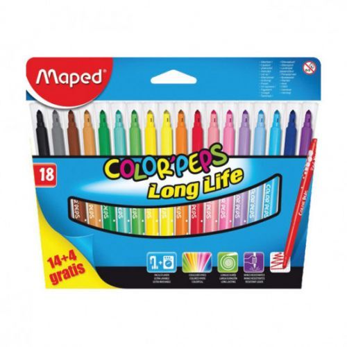 Dětské fixy Maped Color'Peps - 18 barev