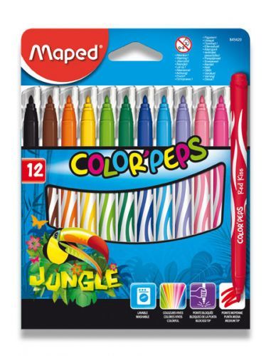 Dětské fixy Maped Color'Peps Jungle - 12 barev