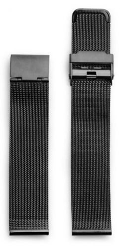 CHPO 14232EE-S Black Metal Mesh Wristband - 20 mm
