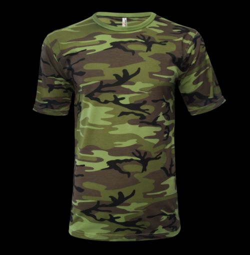 Tričko pánské Military XS camouflage green