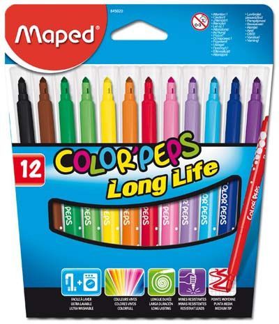 Dětské fixy Maped Color'Peps - 12 barev