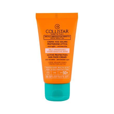 Collistar Special Perfect Tan Active Protection Sun Face opalovací krém proti vráskám 50 ml pro ženy