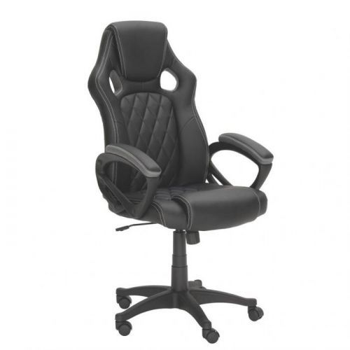 Herní Židle Černá Vzhled Kůže Xora