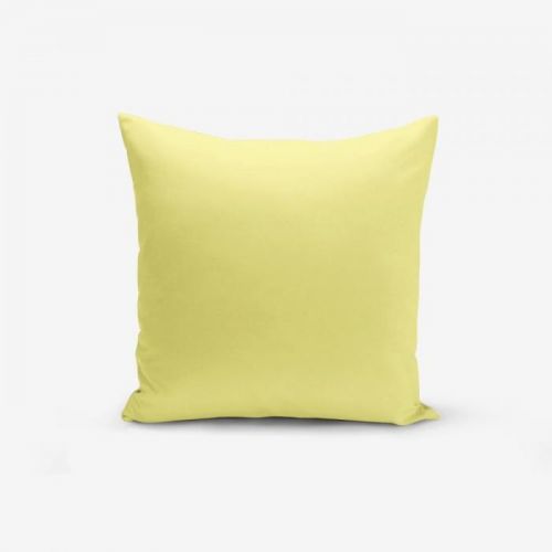 Žlutý povlak na polštář s příměsí bavlny Minimalist Cushion Covers , 45 x 45 cm