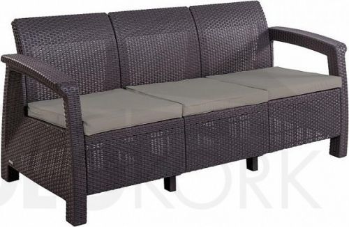 Deokork Zahradní ratanová pohovka CORFU LOVE SEAT MAX (hnědá)