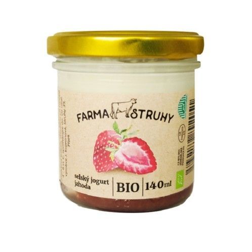 BIO selský jogurt jahoda Struhy 140ml