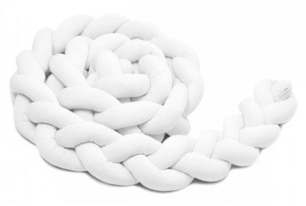 Pletený mantinel 180 cm, white