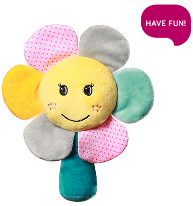 Baby ONO Plyšová hračka s chrastítkem Rainbow Flower