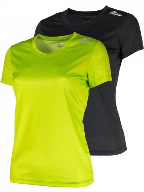Dámské funkční triko Rogelli PROMOTION Lady, 2 ks - černá a reflexní žlutá, různé velikosti