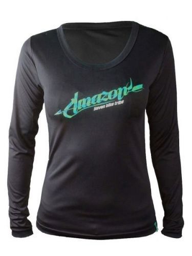 Tričko s dlouhým rukávem Haven Amazon - černé-zelené, XL