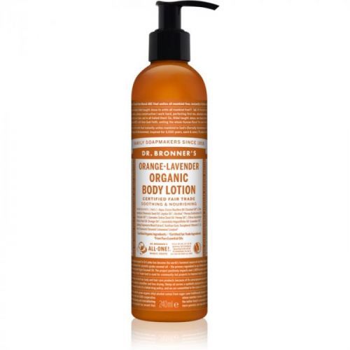 Dr. Bronner’s Orange & Levender vyživující hydratační tělové mléko