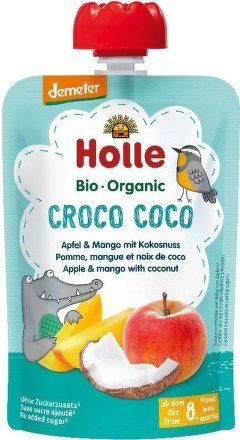 Croco Coco-Pouchy Apple, Mango with Coconut – Bio ovocné pyré jablko mango, kokos