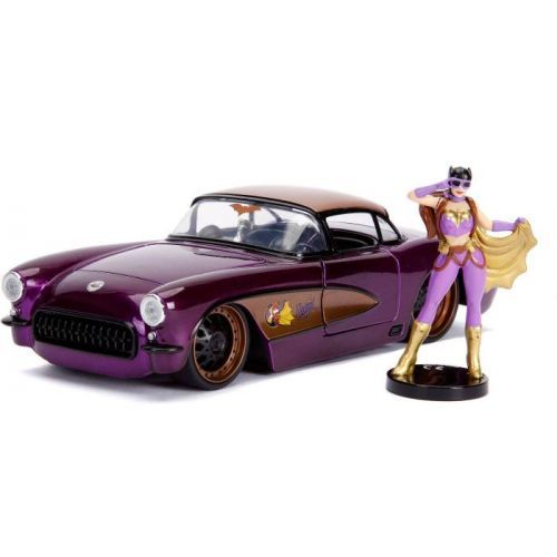 Jada Toys | Batman - DC Bombshells Diecast Model Hollywood Rides 1/24 1957 Chevy Corvette s figurkou Batgirl