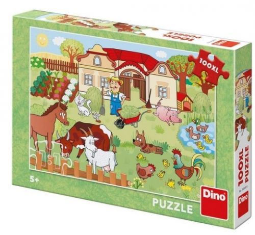 Puzzle 100 dílků xl Zvířátka na statku