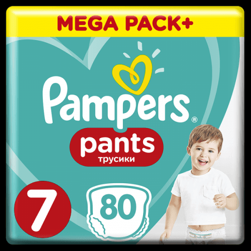 PAMPERS Active Pants 7 (17+ kg) 80 ks MEGA BOX – plenkové kalhotky