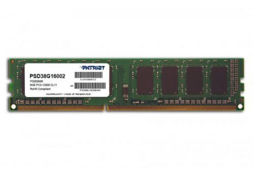 Patriot 8GB 1600MHz DDR3 CL11 DIMM 1.5V, PSD38G16002