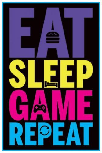 PYRAMID Plakát, Obraz - Eat, Sleep, Game, Repeat - Gaming, (61 x 91.5 cm)