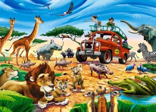 CASTORLAND Puzzle Dobrodružství na safari 180 dílků