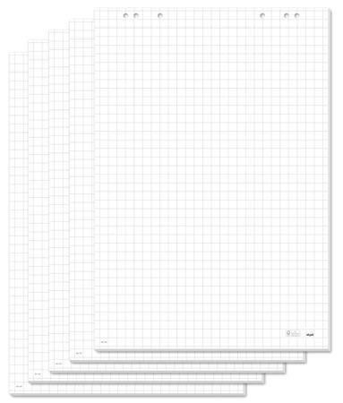 Flipchartový papír, čtverečkovaný, 68x98 cm, 5x20 listů, SIGEL, MU165