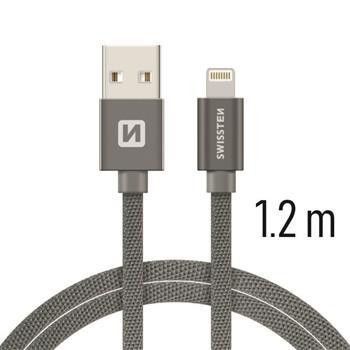 SWISSTEN DATA CABLE USB / LIGHTNING TEXTILE 2,0M GREY