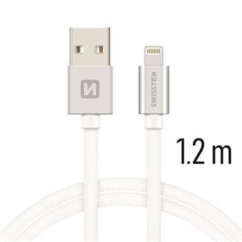 SWISSTEN DATA CABLE USB / LIGHTNING TEXTILE 1,2M SILVER