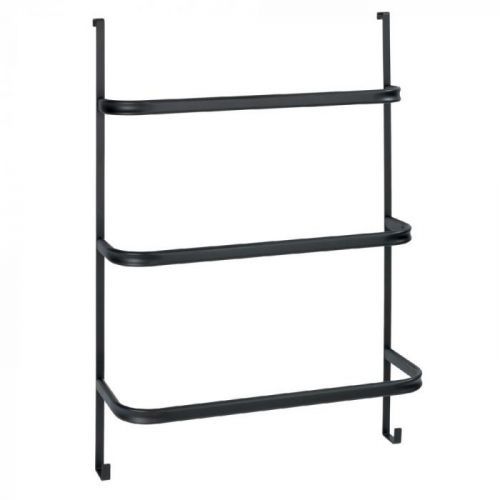 Černý samodržící věšák na ručníky Wenko Towel Holder Black, 21 x 54 cm