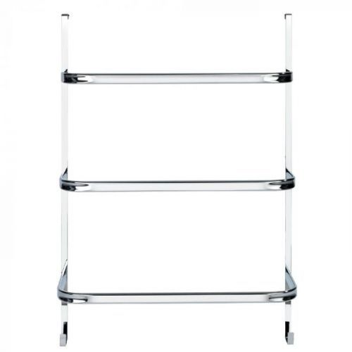 Stříbrný samodržící věšák na ručníky Wenko Towel Holder Chrome, 21 x 54 cm