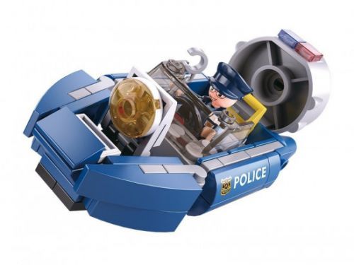 SLUBAN stavebnice Police Serie Hoovercraft, 74 dílků (kompatibilní s LEGO)