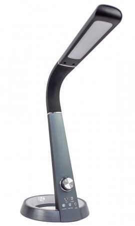 IMMAX LED stolní lampička Drake/ 13,5W/ 450lm/ 5V/7A/ 3 stupně stmívání/ flexibilní rameno/ USB/ černá