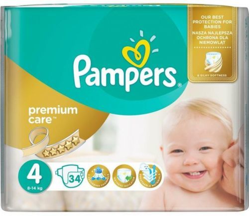 Pampers Premium Care (velikost 4) 34 ks