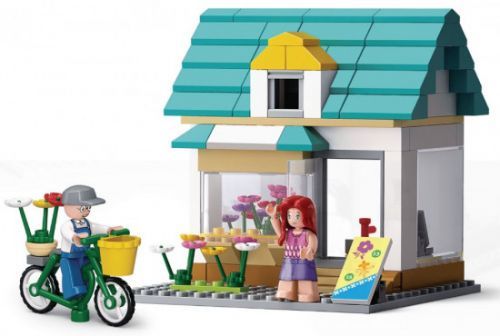 SLUBAN stavebnice Town Flower Shop, 149 dílků (kompatibilní s LEGO)