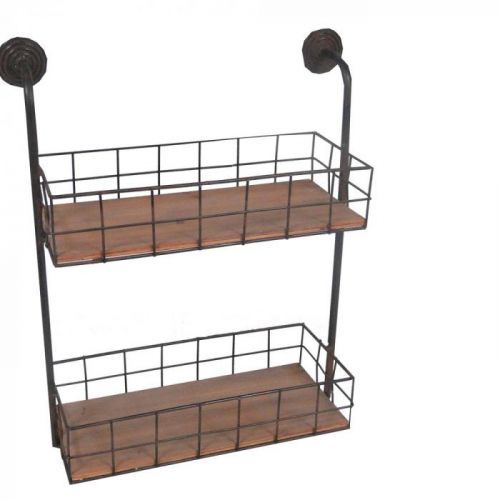 Nástěnná polička se dvěma košíky Antic Line Factory Spirit