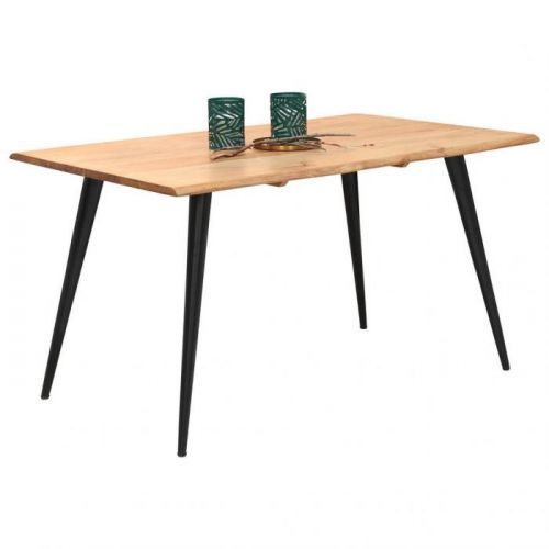 Jídelní Stůl Masivní Akácie Černá Barvy Akácie Carryhome