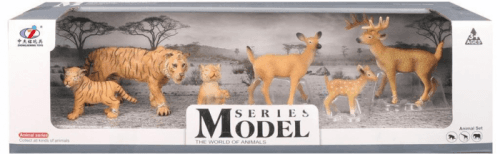 Ep Line | Sada Model Svět zvířat rodina tygrů a srnečků, 6 zvířátek