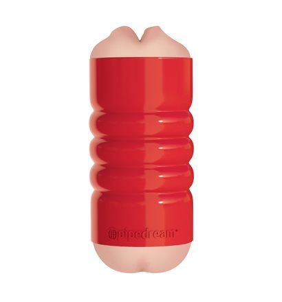 Pipedream Masturbátor Pipedream Extreme Tight Grip Mouth and Ass red