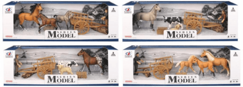 Ep Line | Sada Model Svět zvířat s figurkou, trakařem a koňmi