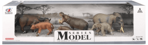 Ep Line | Sada Model Svět zvířat buvoli, hroši a sloni, máma + mládě